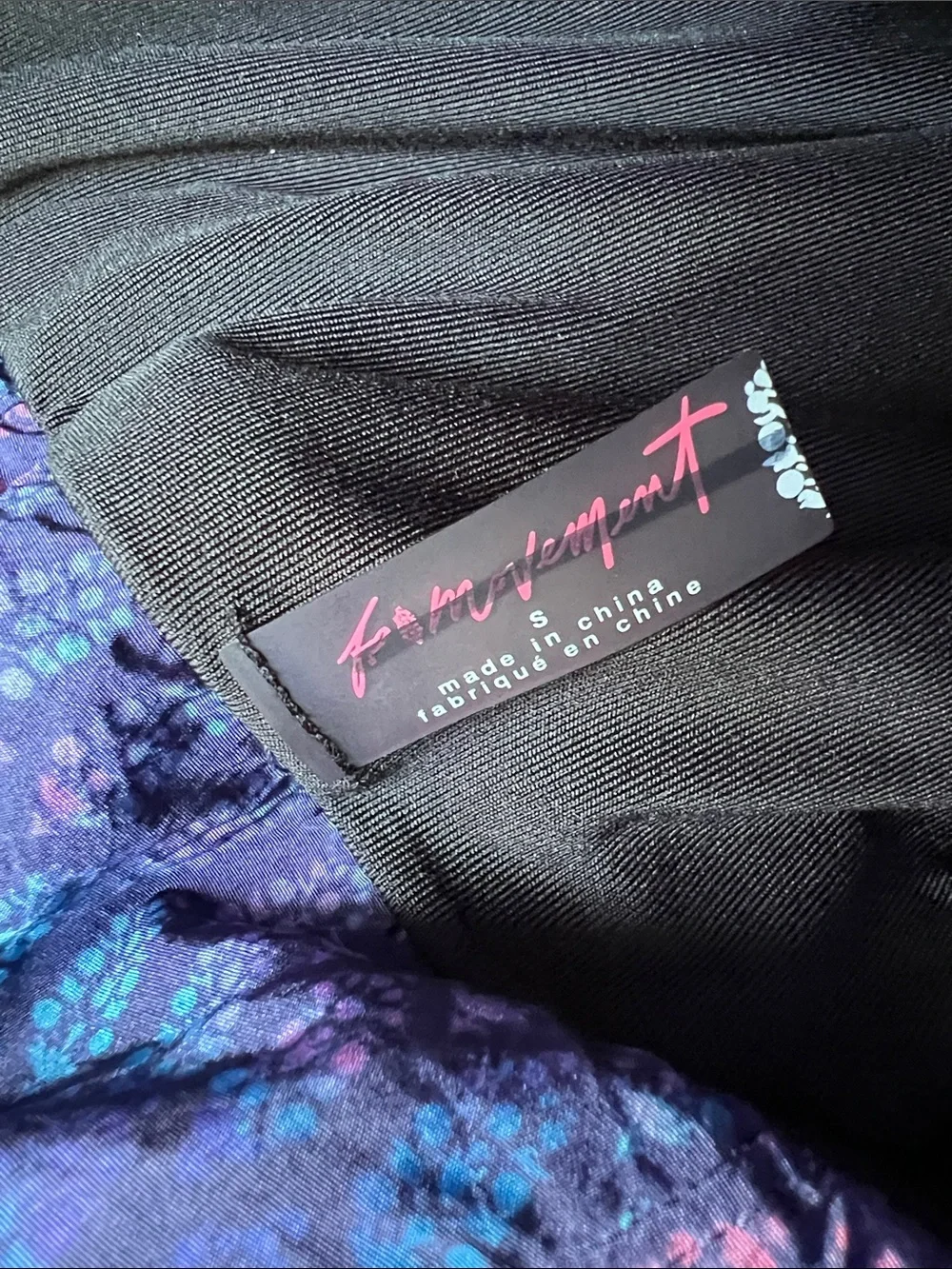 FP Movement by Free People | High-Waist Patterned Shorts in Blue & Purple Size S